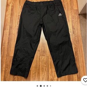 Adidas Golf ClimaStorm Track Pants Men 2XL Reg Black Waterproof Windbreaker